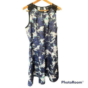 Mossimo NWT short dress watercolor black lace‎ sleeveless Medium